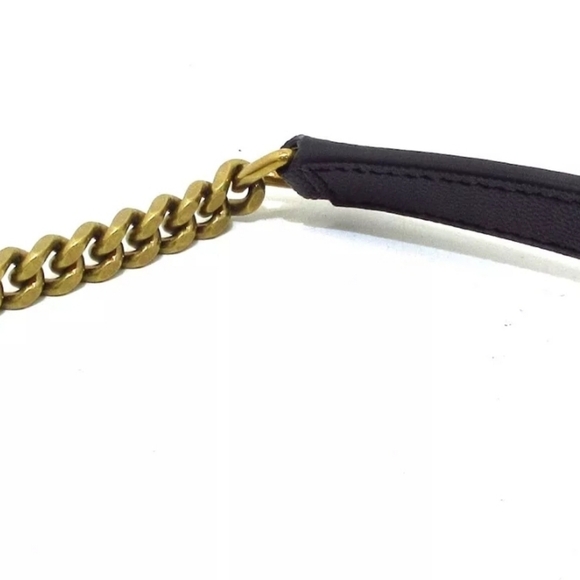 Auth SAINT LAURENT PARIS Vinyle  Black Leather Shoulder Bag - Picture 8 of 13